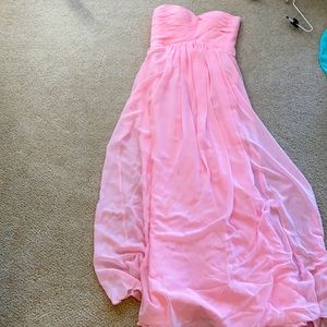 Medium altered pink strapless dress